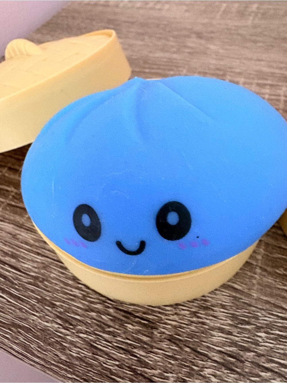 Blue Smiley Sensory Squishy Toy for Kids - Cute Calming Fidget